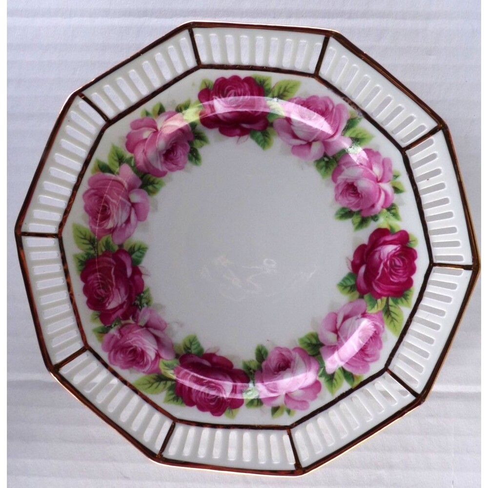 SCHUMANN Arzberg Bavaria Germany US Zone "Melrose" 7.5" Reticulated Plate